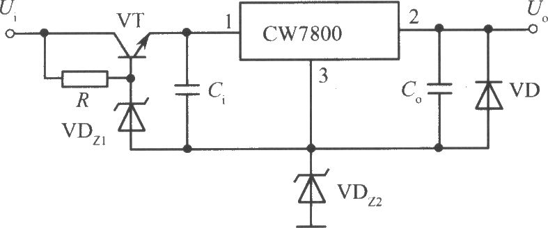 CW7800构成的高输入-高输出集成稳压电