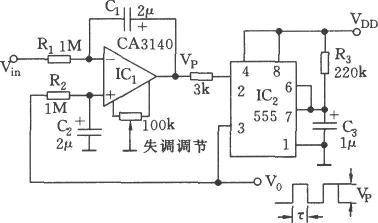 555构成的线性电压／频率变换器(一