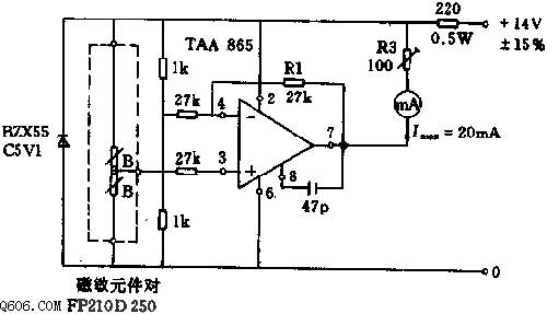 磁敏元件的压力计电路图