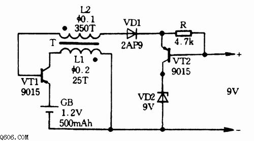 三款1.2V-1.5V输入9V输出升压电路