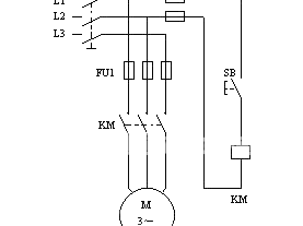 三相异步电机点动正转控制电路图